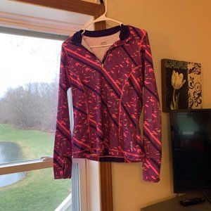 Pink & Purple Reebok quarter zip active pullover